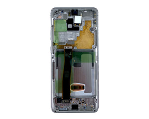 Samsung Galaxy S20 Ultra G988B Écran et numériseur avec cadre Blanc nuage Service Pack