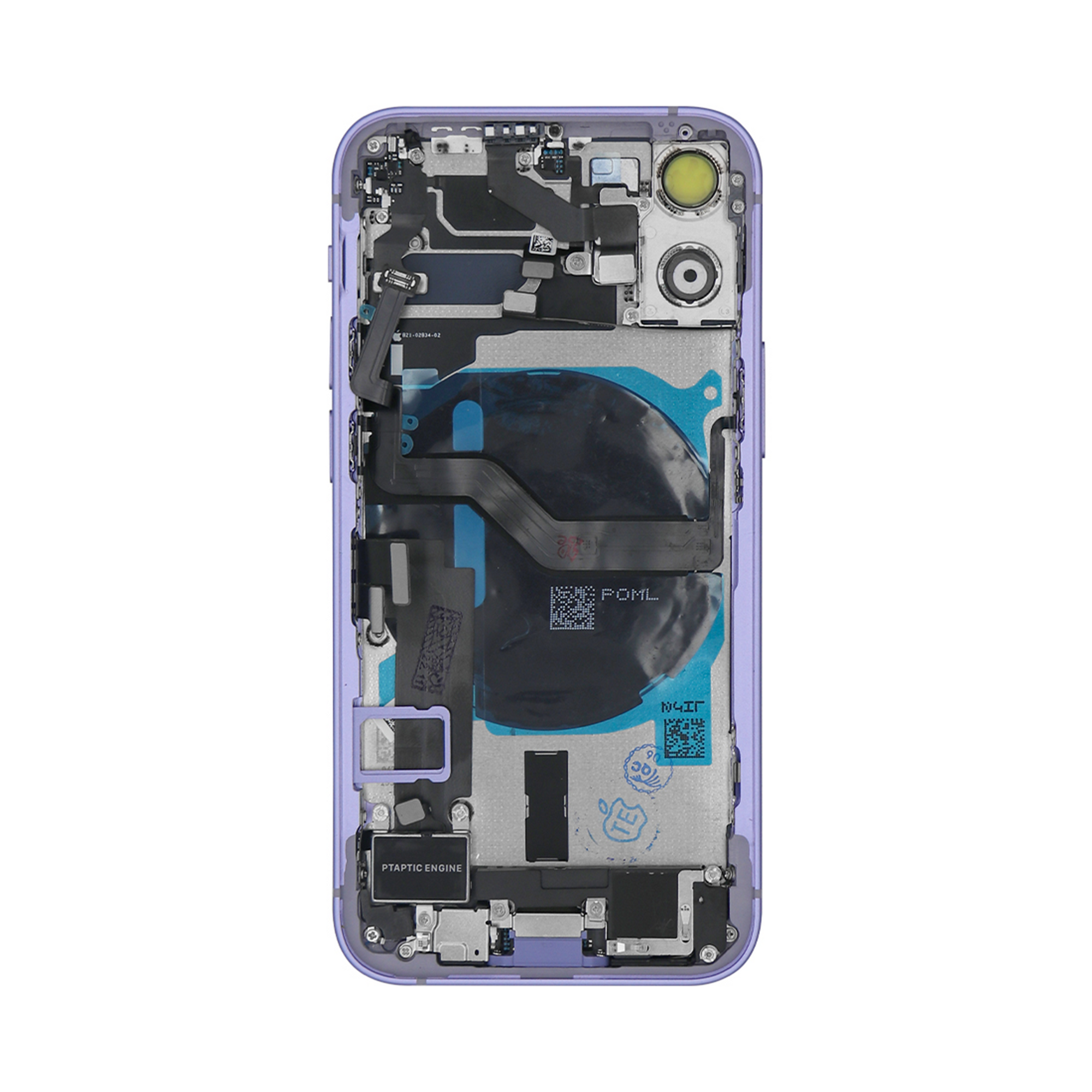 Pour iPhone 12 Mini Boîtier complet avec toutes les petites pièces sans batterie ni appareil photo arrière Violet