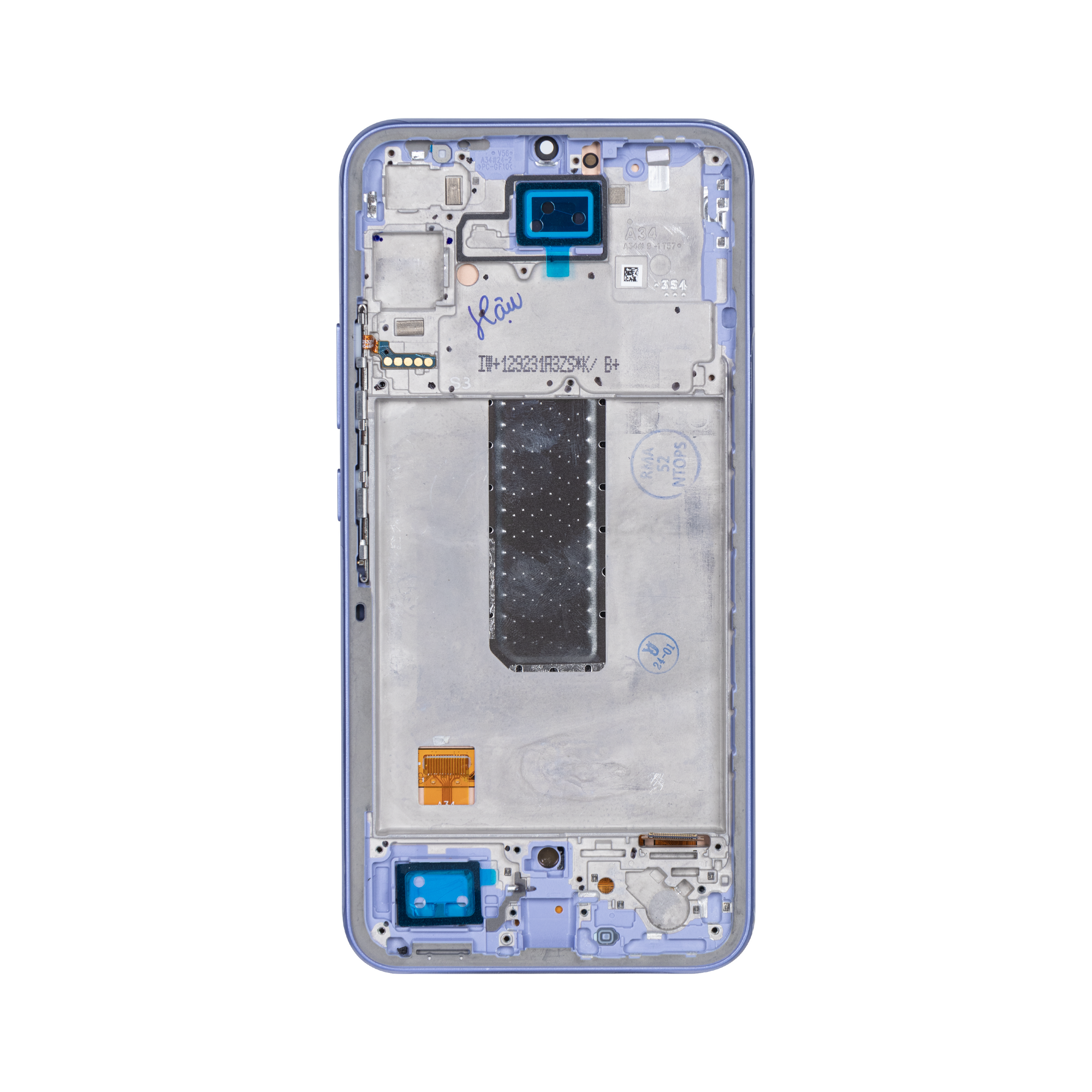 Samsung Galaxy A34 5G A346B Ecran et numériseur avec cadre Violet Soft-OLED