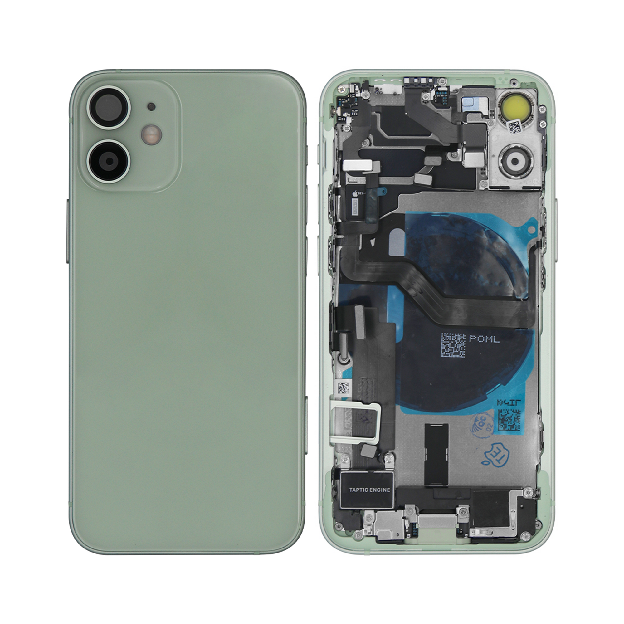 Pour iPhone 12 Mini Boîtier complet avec toutes les petites pièces sans batterie ni appareil photo arrière Vert