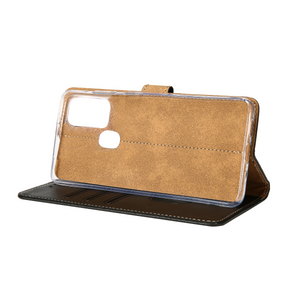 Rixus Bookcase Pour Samsung Galaxy A21s A217F Noir