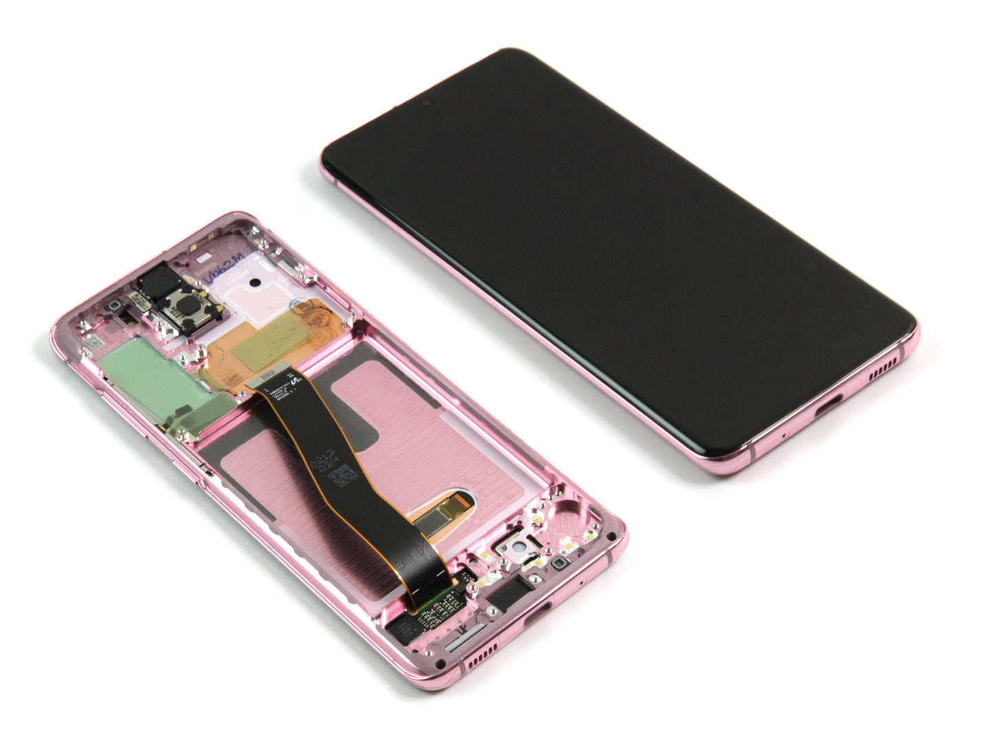 Samsung Galaxy S20 G980F, S20 5G G981F Ecran et numériseur avec cadre Cloud Pink Service Pack