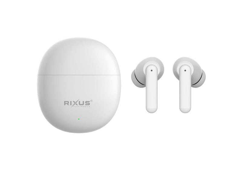 Rixus RXBT69A TWS Earbuds With Charging Case Blanc