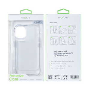 Rixus Pour iPhone 12,12 Pro Crystal Clear Anti-shock TPU