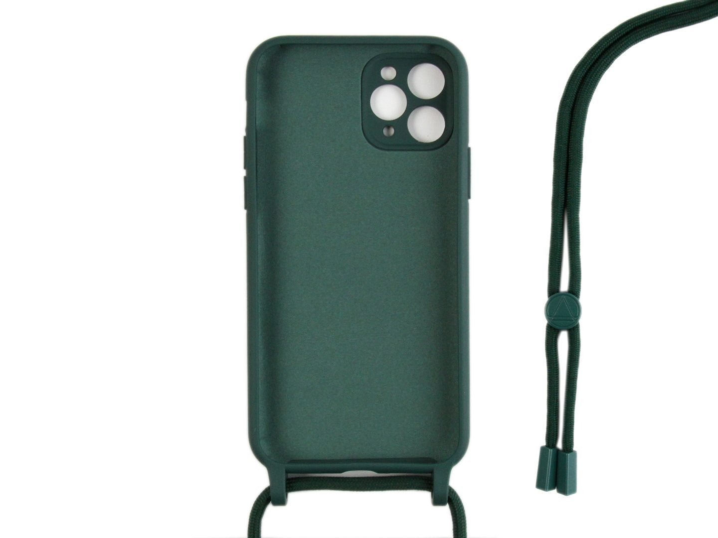 Rixus Pour iPhone 11 Pro Max TPU Necklace Cord Cover Vert Foncé