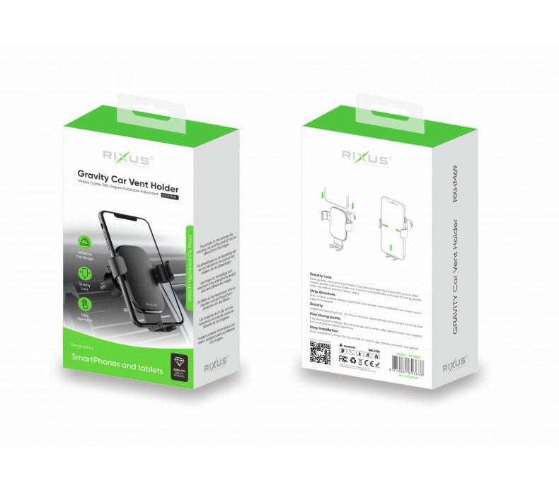 Rixus RXHM69 Support de ventilation par gravité Noir