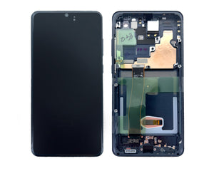 Samsung Galaxy S20 Ultra G988B Ecran et Numériseur Avec Cadre Sans Appareil Photo Noir Cosmique Service Pack