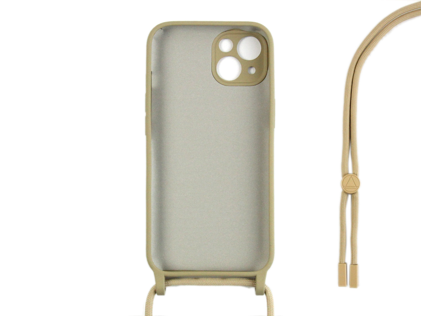 Rixus Pour iPhone 13 Mini TPU Necklace Cord Cover Or