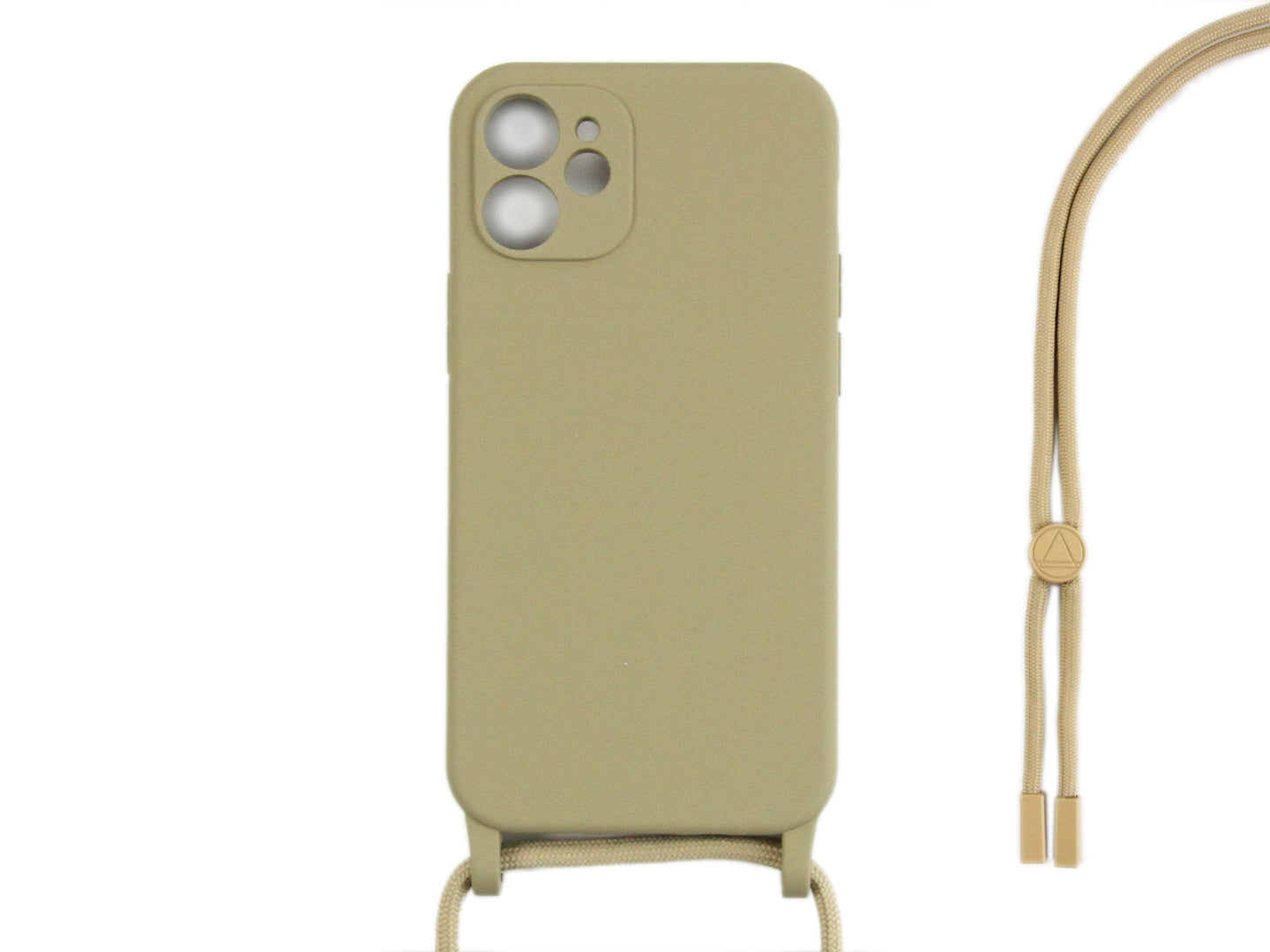 Rixus pour iPhone 11 TPU Necklace Cord Cover Gold