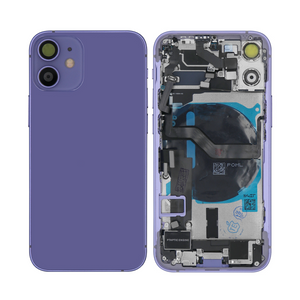 Pour iPhone 12 Mini Boîtier complet avec toutes les petites pièces sans batterie ni appareil photo arrière Violet