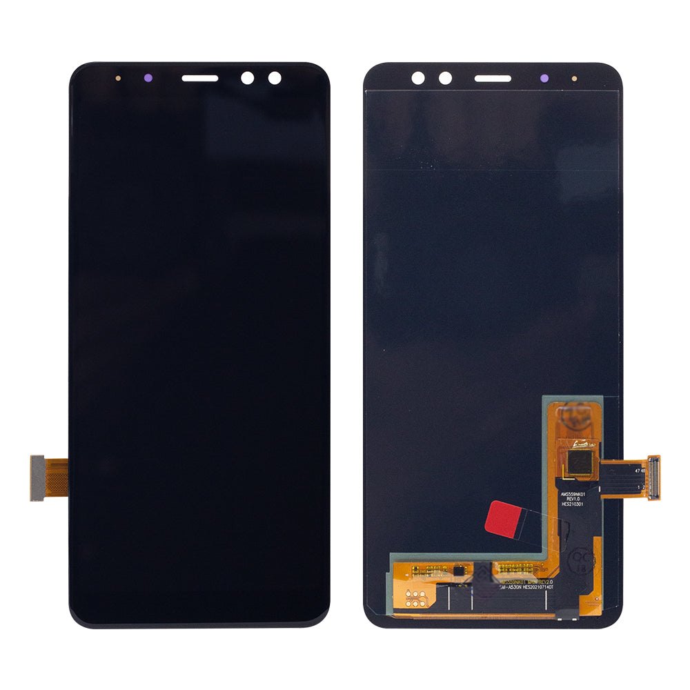 Samsung Galaxy A8 A530F (2018) Écran et numériseur avec cadre noir SOFT-OLED