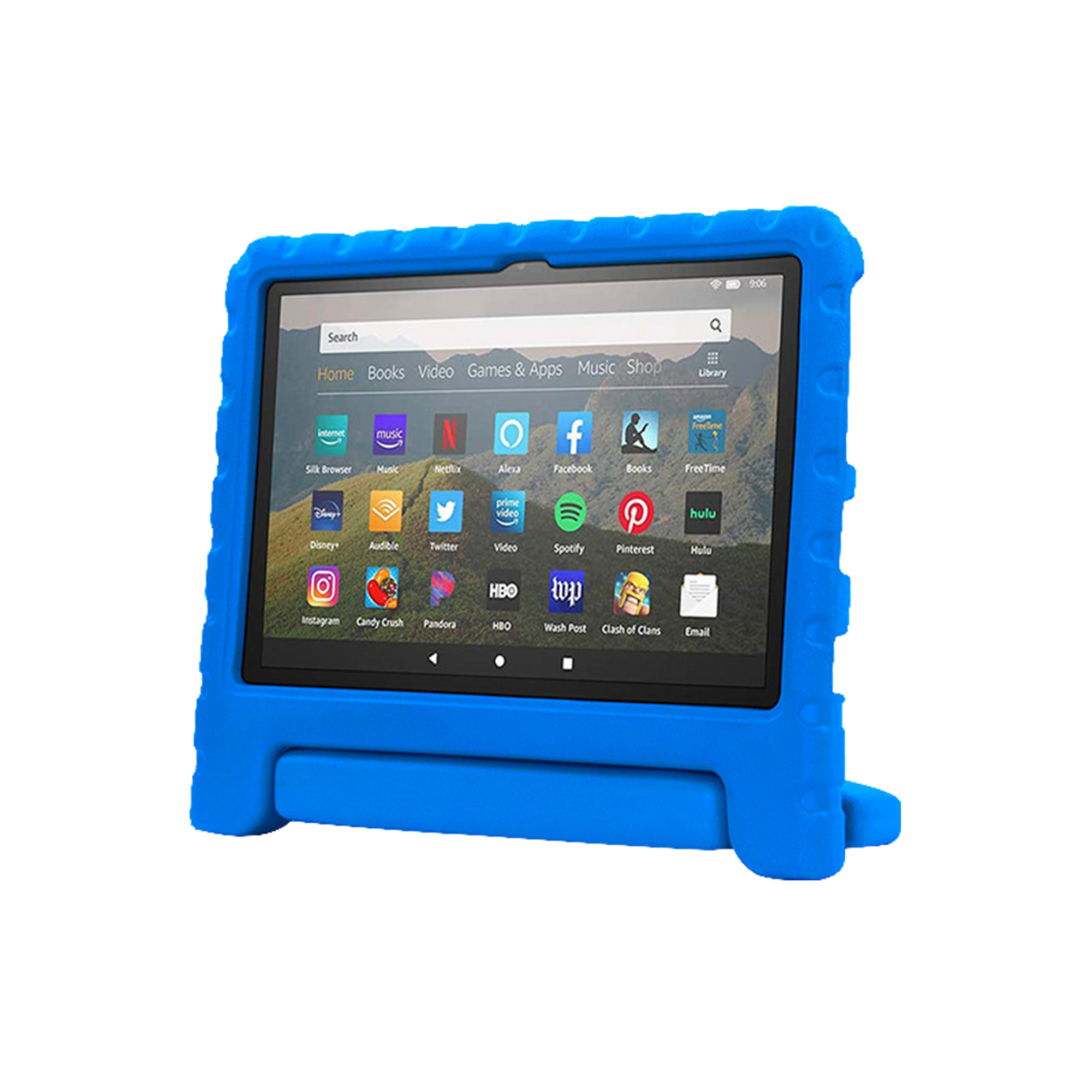 Rixus RXTC06 Pour iPad Air 1,9.7,iPad 5,iPair 2,9.7,iPad 6, iPad Pro 9,iPad 7 Tablette Etui Kids Bleu