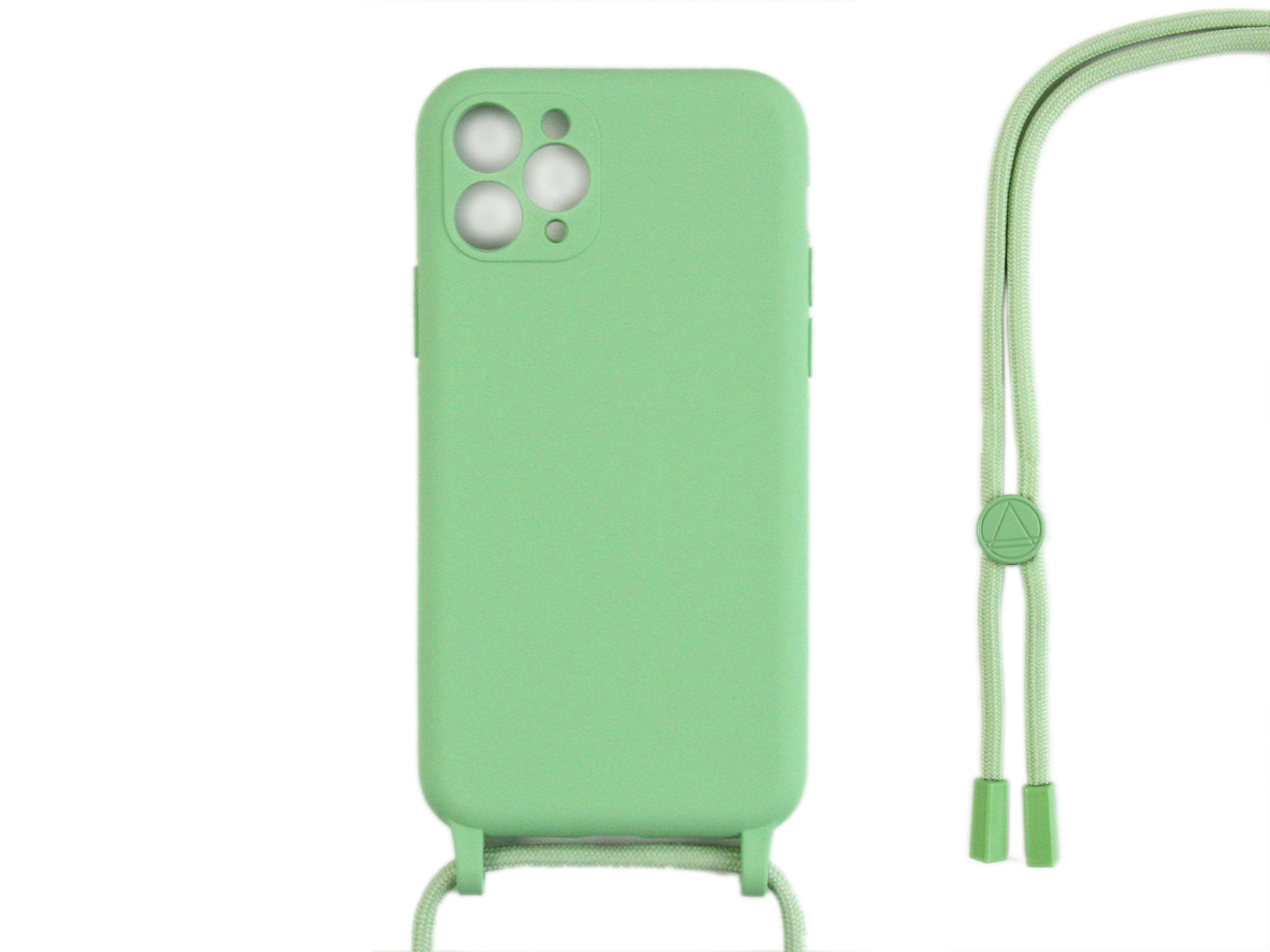 Rixus Pour iPhone 11 Pro Max TPU Necklace Cord Cover Matcha