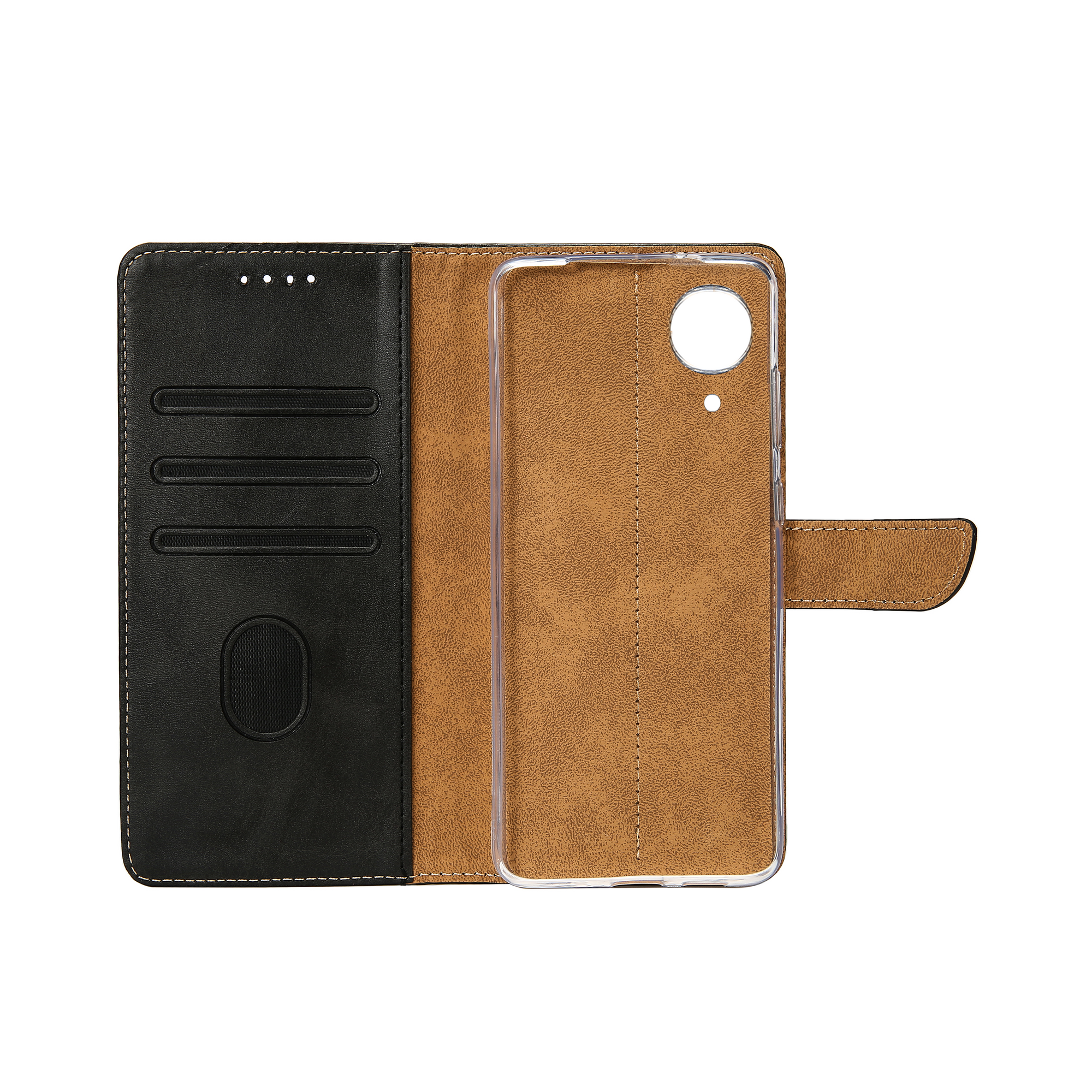 Rixus For Samsung Galaxy A03 Core PU Book Case Noir