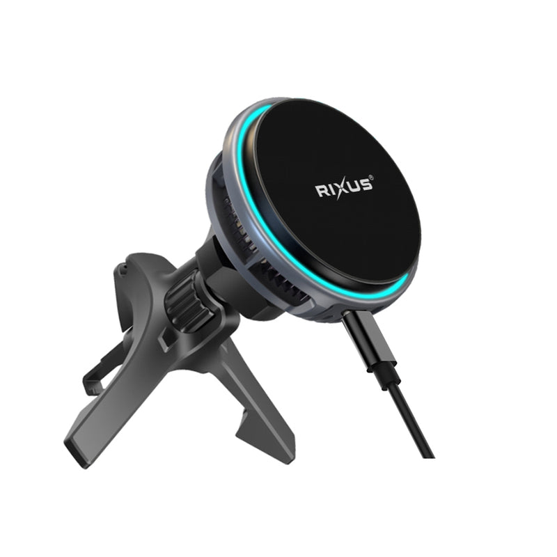 Rixus RXWC21 MagSafe Car Mount Charger Ice Cooling Fit Noir