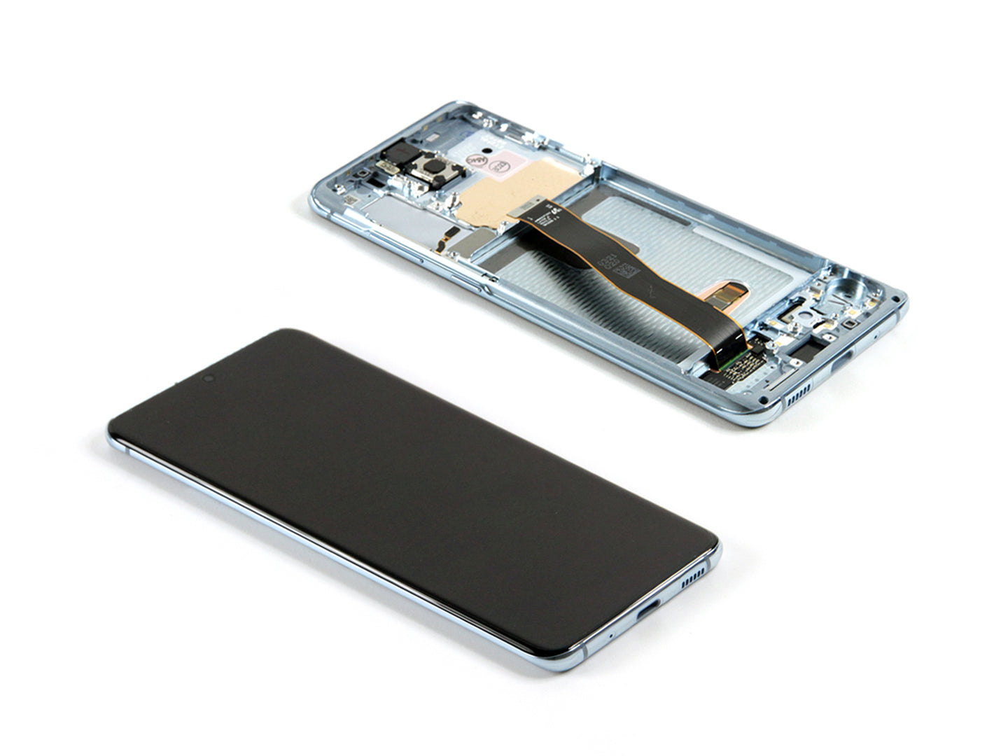Samsung Galaxy S20 G980F, S20 5G G981F Ecran et numériseur avec cadre Cloud Blue Service Pack