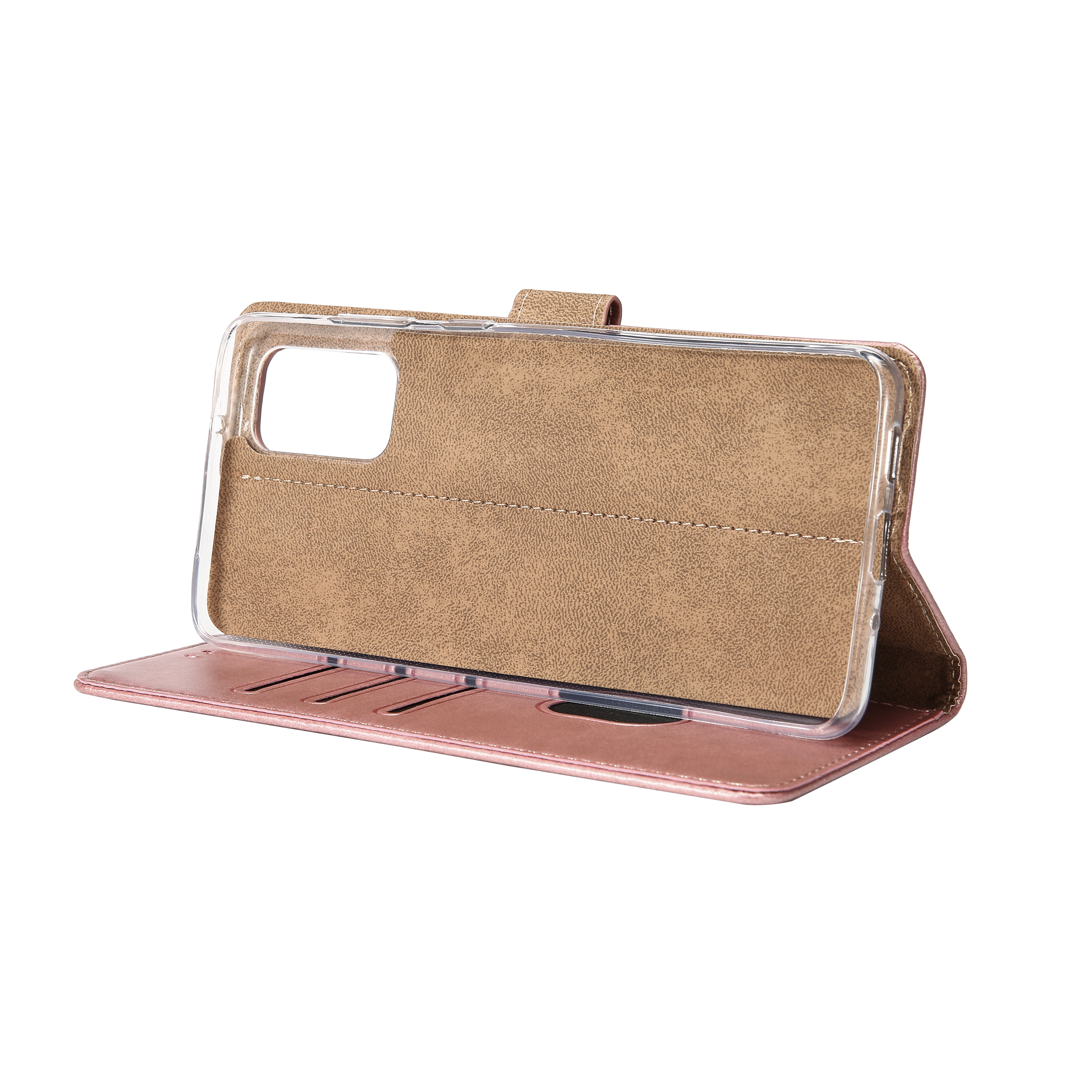 Rixus Bibliothèque pour Samsung Galaxy A72 4G Rose