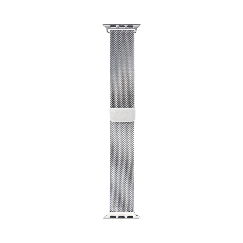 Bracelet à boucle milanaise pour Apple Watch 38mm, 40mm, 41mm Argent