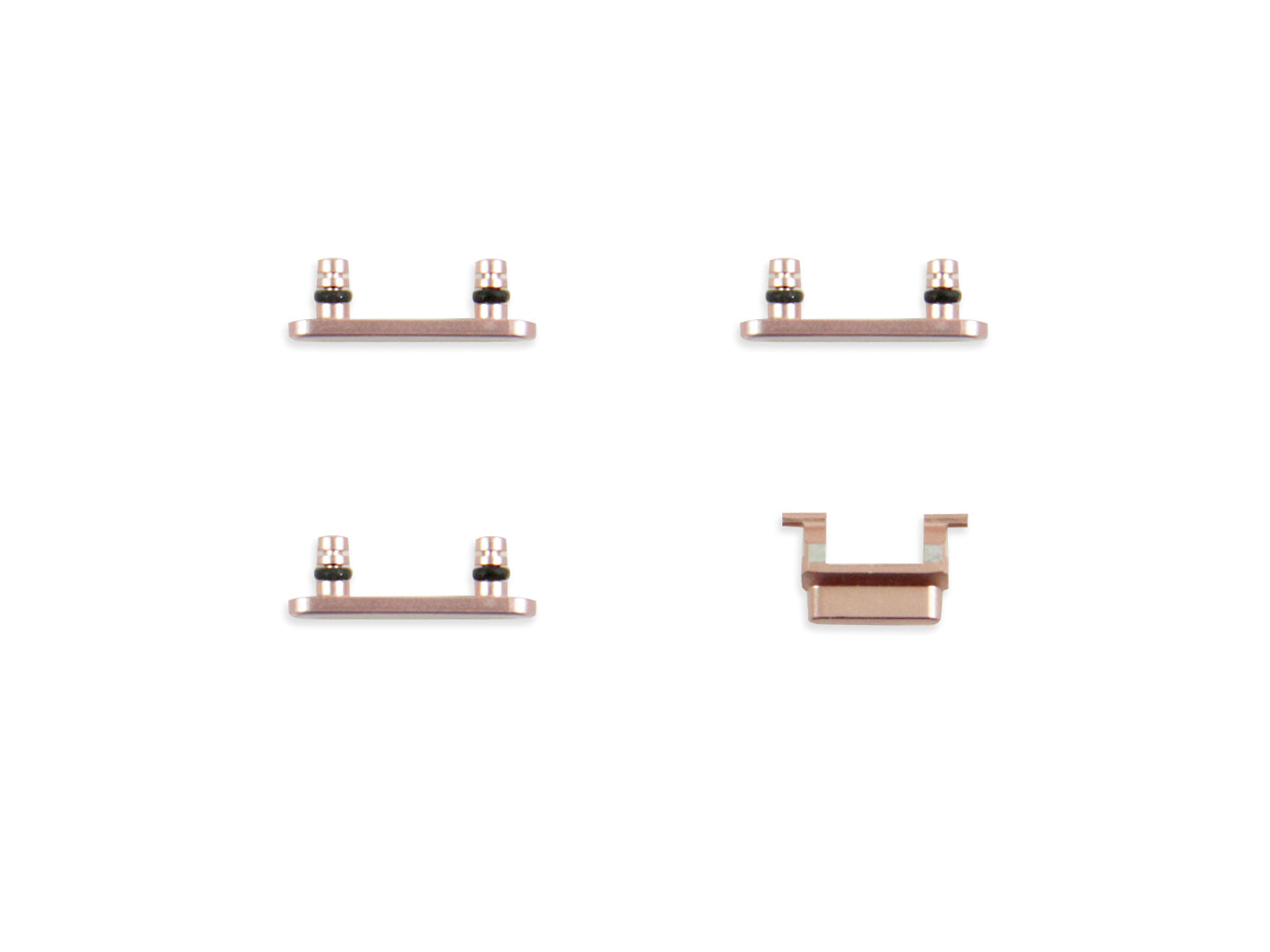 Pour iPhone 7 Buttons Set Rose Gold (4pc)