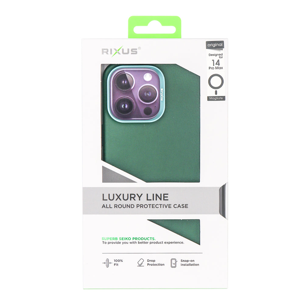 Rixus Classic 02 Case avec MagSafe Pour iPhone 14 Pro Max Vert