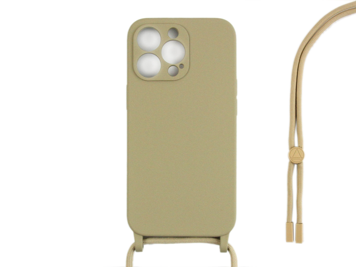 Rixus Pour iPhone 13 Pro TPU Necklace Cord Cover Or