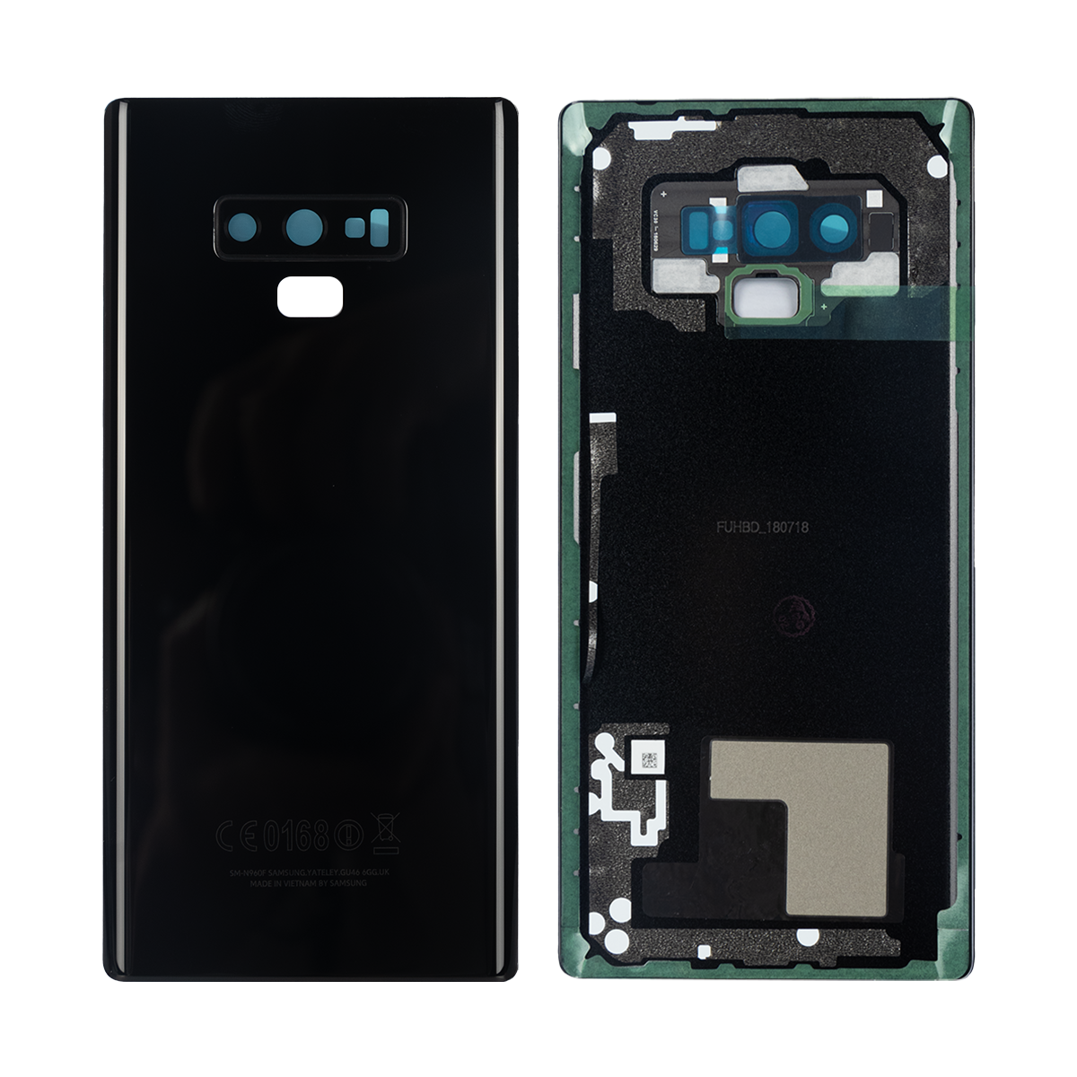 Samsung Galaxy Note 9 N960F Coque arrière noir minuit avec objectif (OEM)