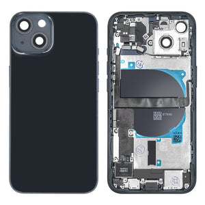 Pour iPhone 13 Boîtier complet avec toutes les petites pièces sans la batterie et l'appareil photo arrière Minuit