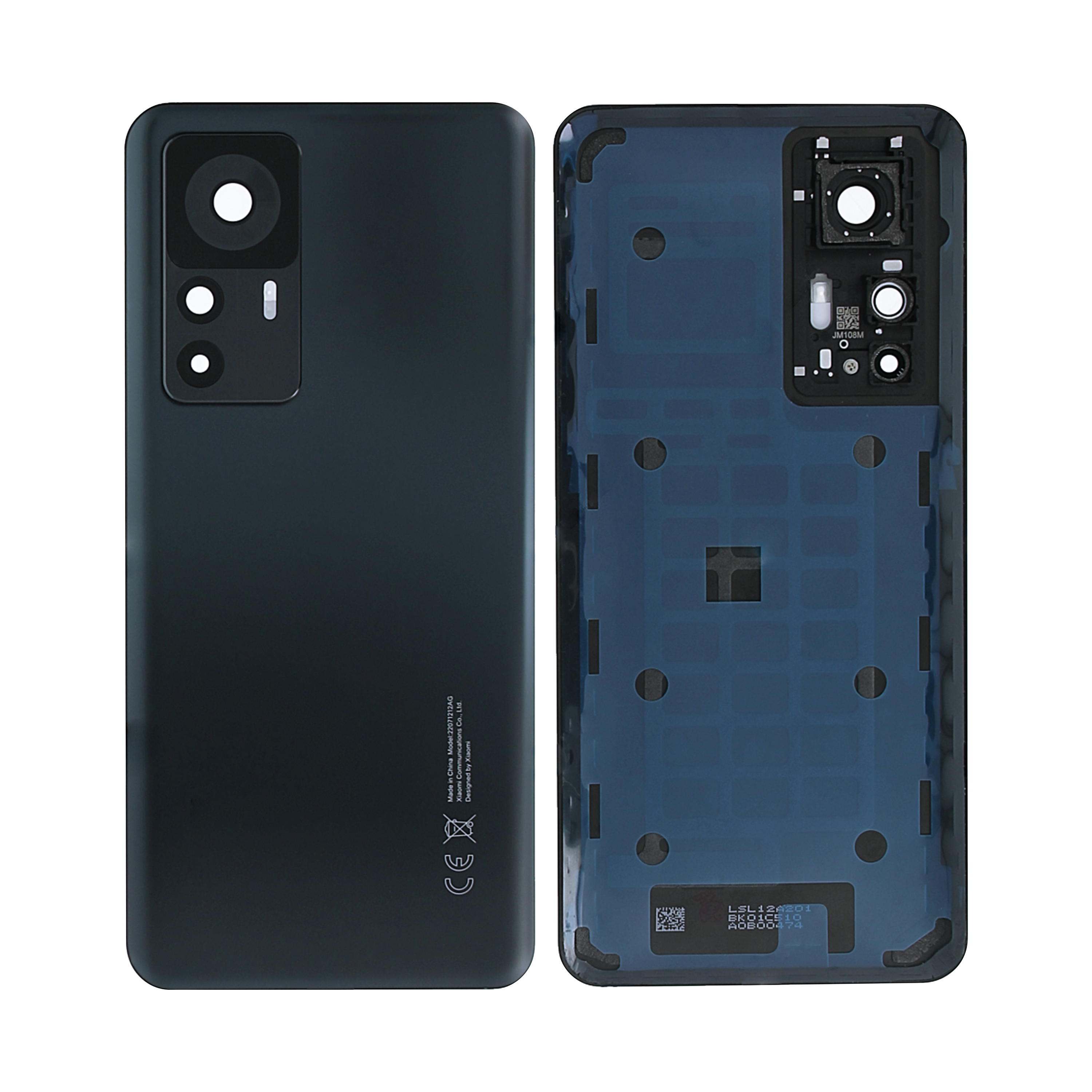 Xiaomi 12T 5G (22071212AG) Coque arrière noire avec objectif