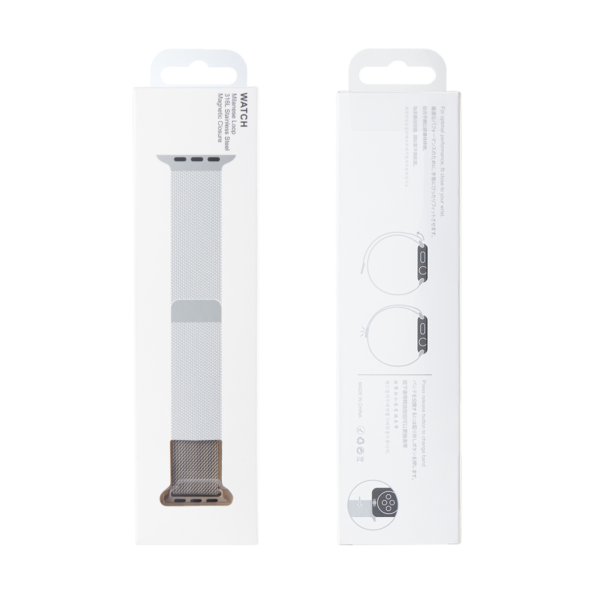 Pour Apple Watch 42mm, 44mm, 45mm, 49mm Bracelet boucle milanaise 7ème génération Starlight