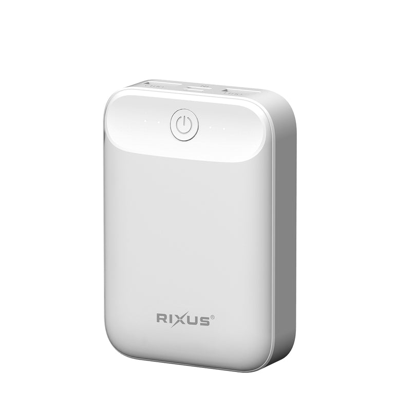 Rixus RXPB33B Banque d'énergie ultra-compacte 10000 mAh Blanc