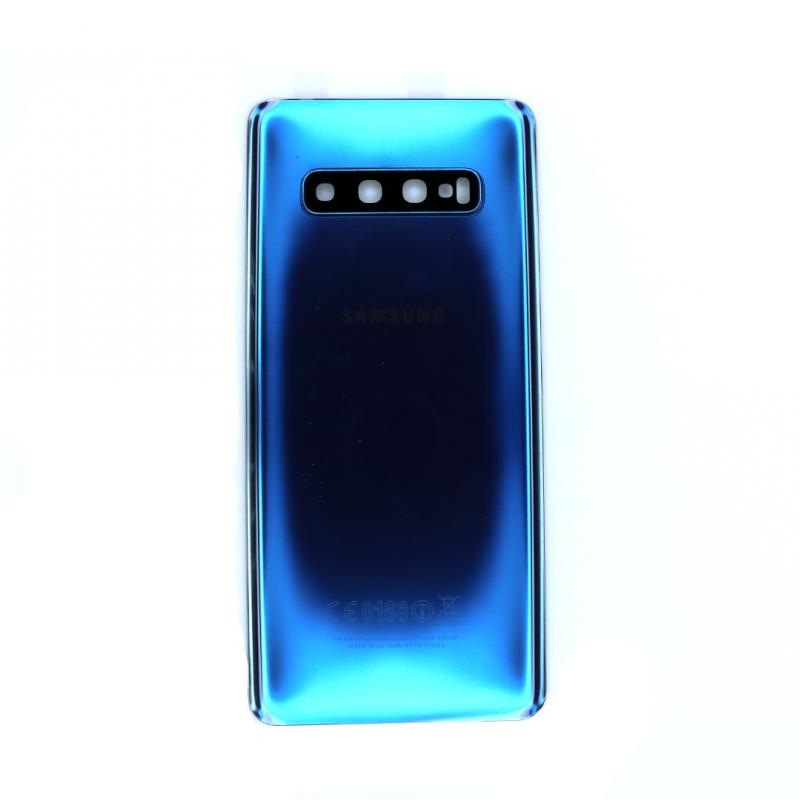 Samsung Galaxy S10 Plus G975F Coque arrière bleu prisme avec lentille (OEM)