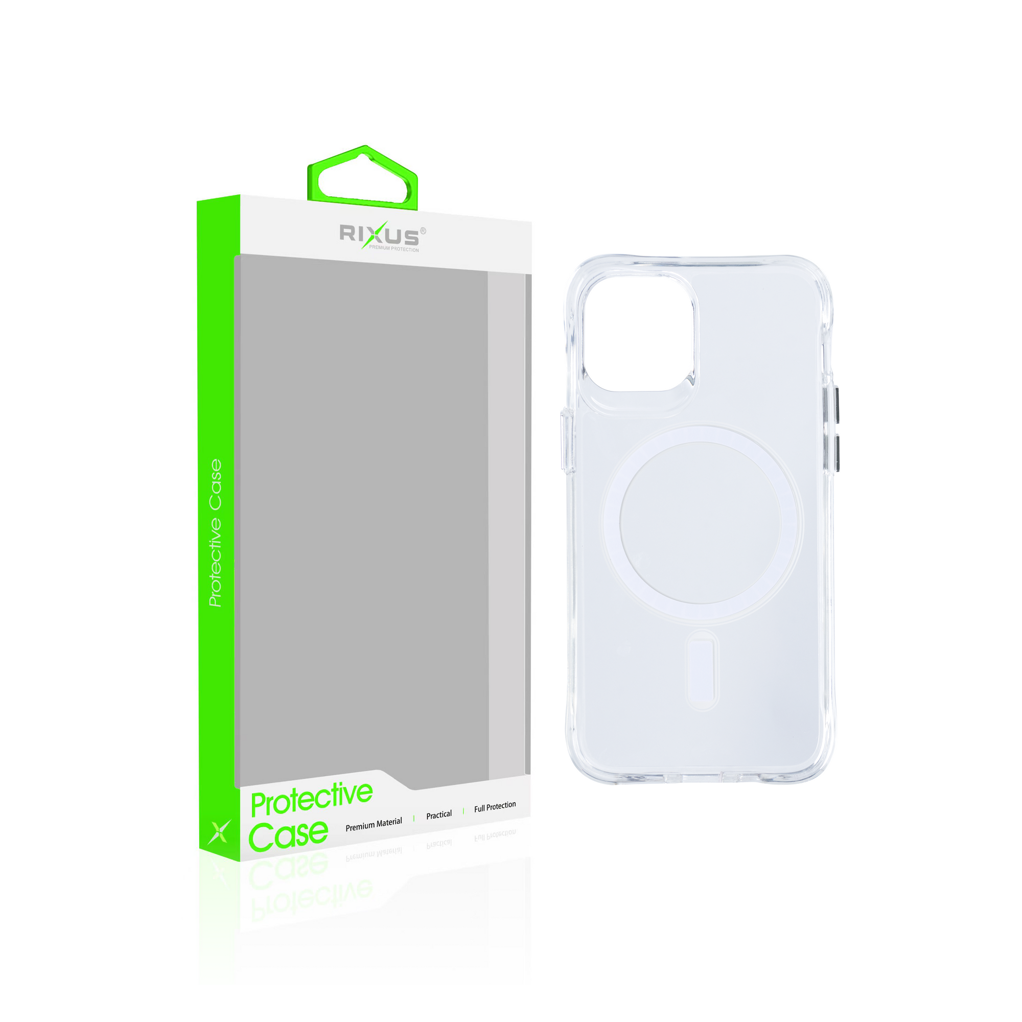 Rixus For iPhone 12 Pro Max Crystal Clear Anti-shock TPU With MagSafe