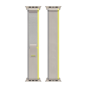 For Apple Watch 42mm, 44mm, 45mm, 49mm Nylon Band Trail Loop Yellow/Beige Retail Box