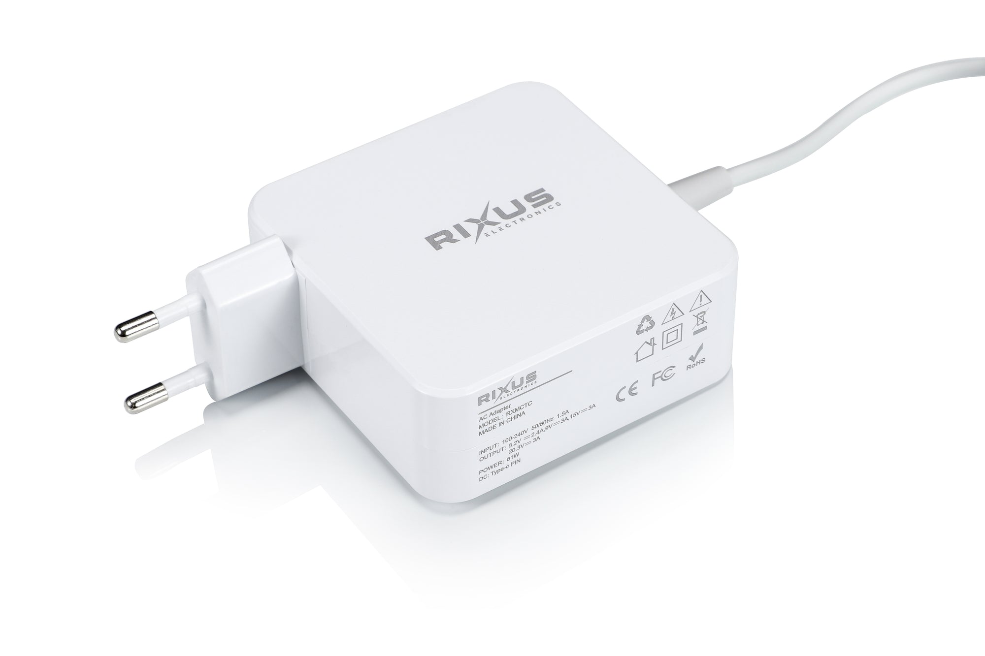 Rixus RXMCTC 61W Charger For Macbook USB C Type