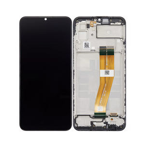 Samsung Galaxy A03 A035F Display And Digitizer With Frame Black Service Pack (Non EU)