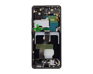 Samsung Galaxy S21 5G Ultra G998B Display And Digitizer With Frame Phantom Black Service Pack