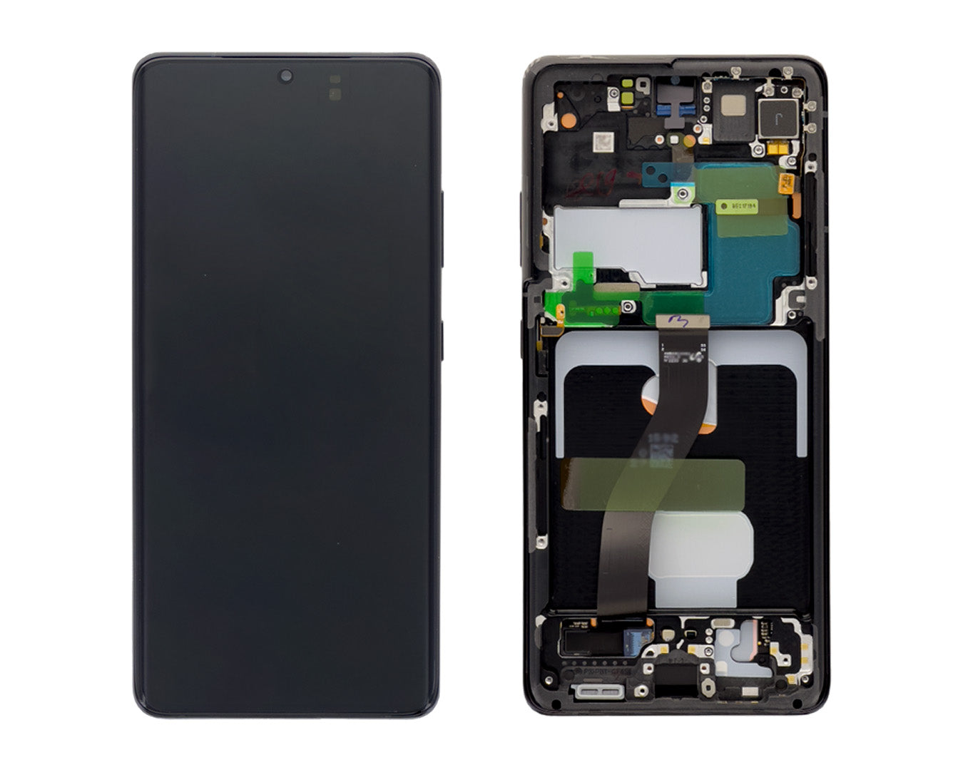 Samsung Galaxy S21 5G Ultra G998B Display And Digitizer With Frame Phantom Black Service Pack