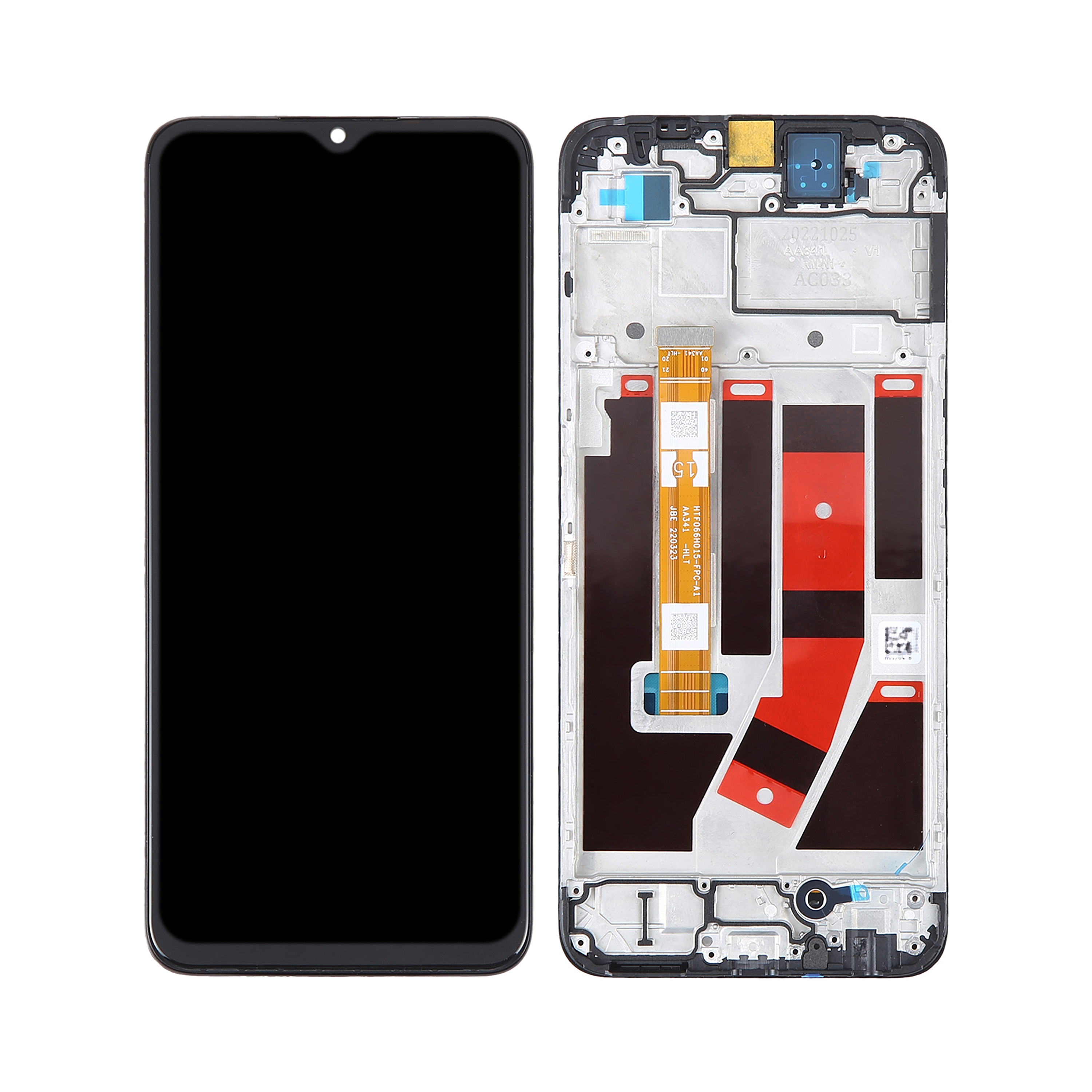 Oppo A77 4G, A57S CPH2385, OnePlus Nord N20SE CPH2469 Display And Digitizer With Frame Black OEM