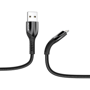 Rixus RXUC30AL Alloy USB To Lightning Data Cable Metal Gray