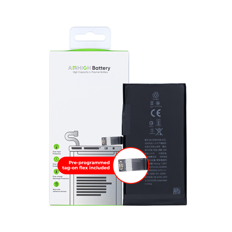 For iPhone 14 Pro Battery With Tag-On Flex