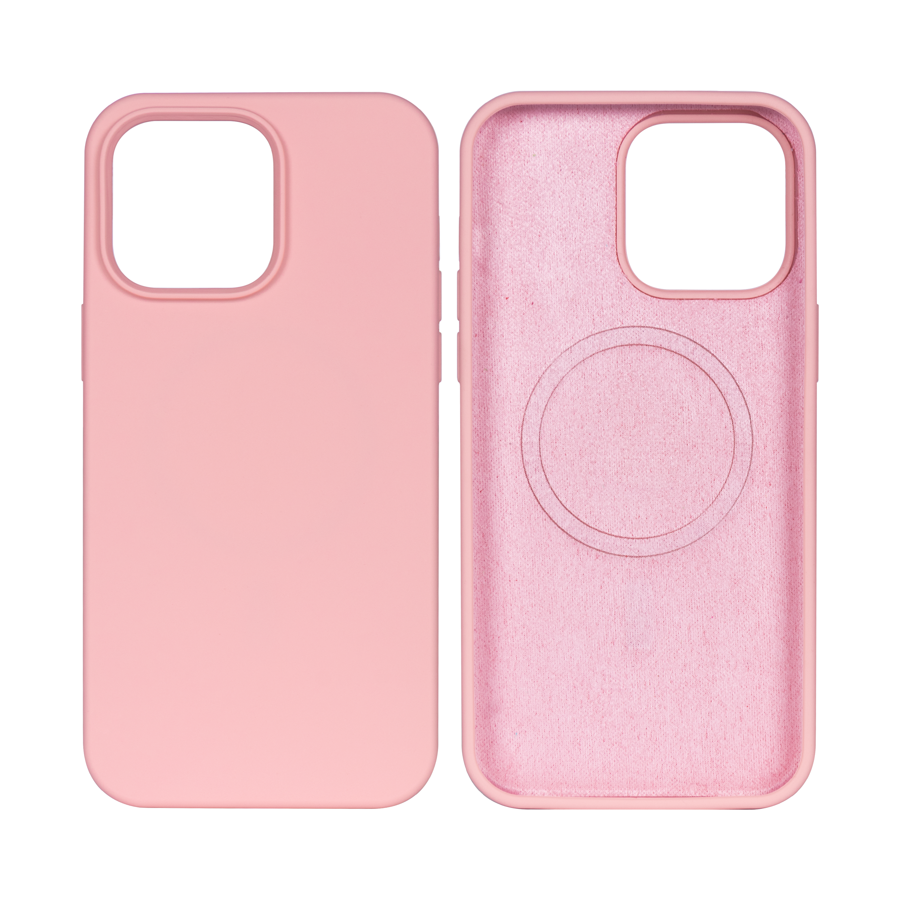 Rixus For iPhone 14 Plus Soft TPU Phone Case With MagSafe Pink