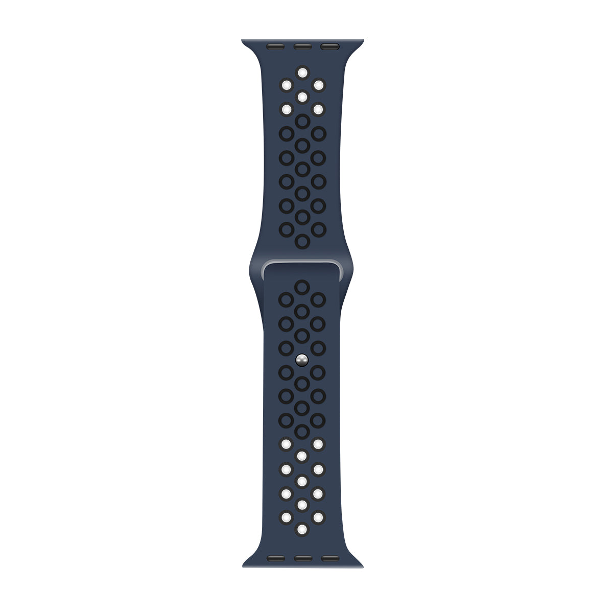 For Apple Watch 38mm, 40mm, 41mm Silicone Double Color Sport Band Blue/Black Retail Box