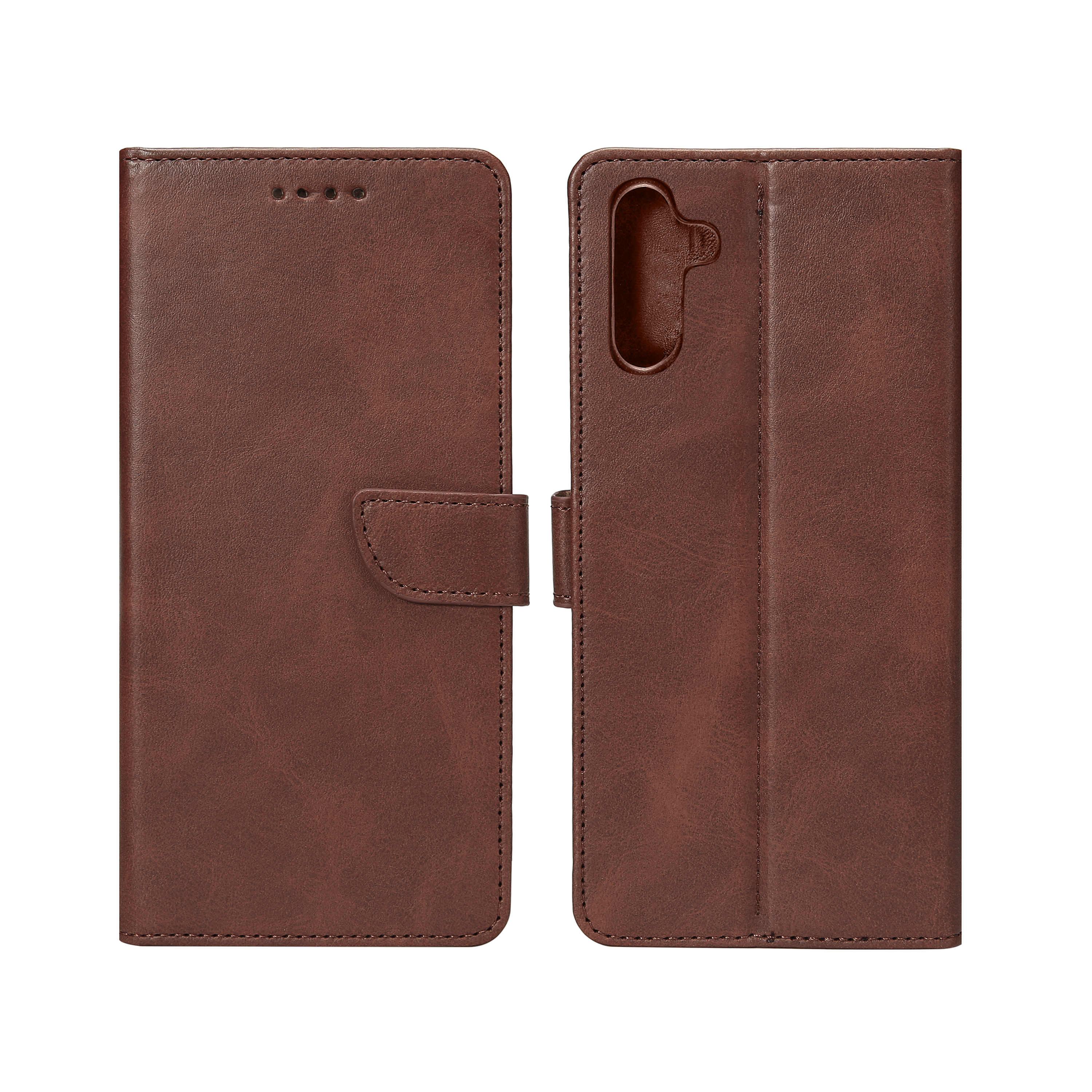 Rixus Bookcase For Samsung Galaxy A14 5G Brown