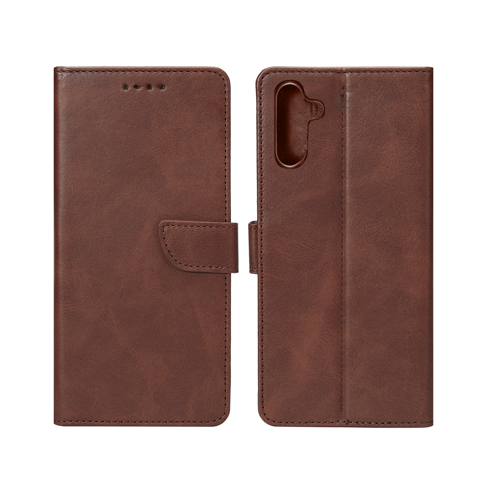 Rixus Bookcase For Samsung Galaxy A14 5G Brown