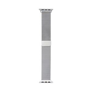 For Apple Watch 42mm, 44mm, 45mm, 49mm Milanese Loop Band Silver