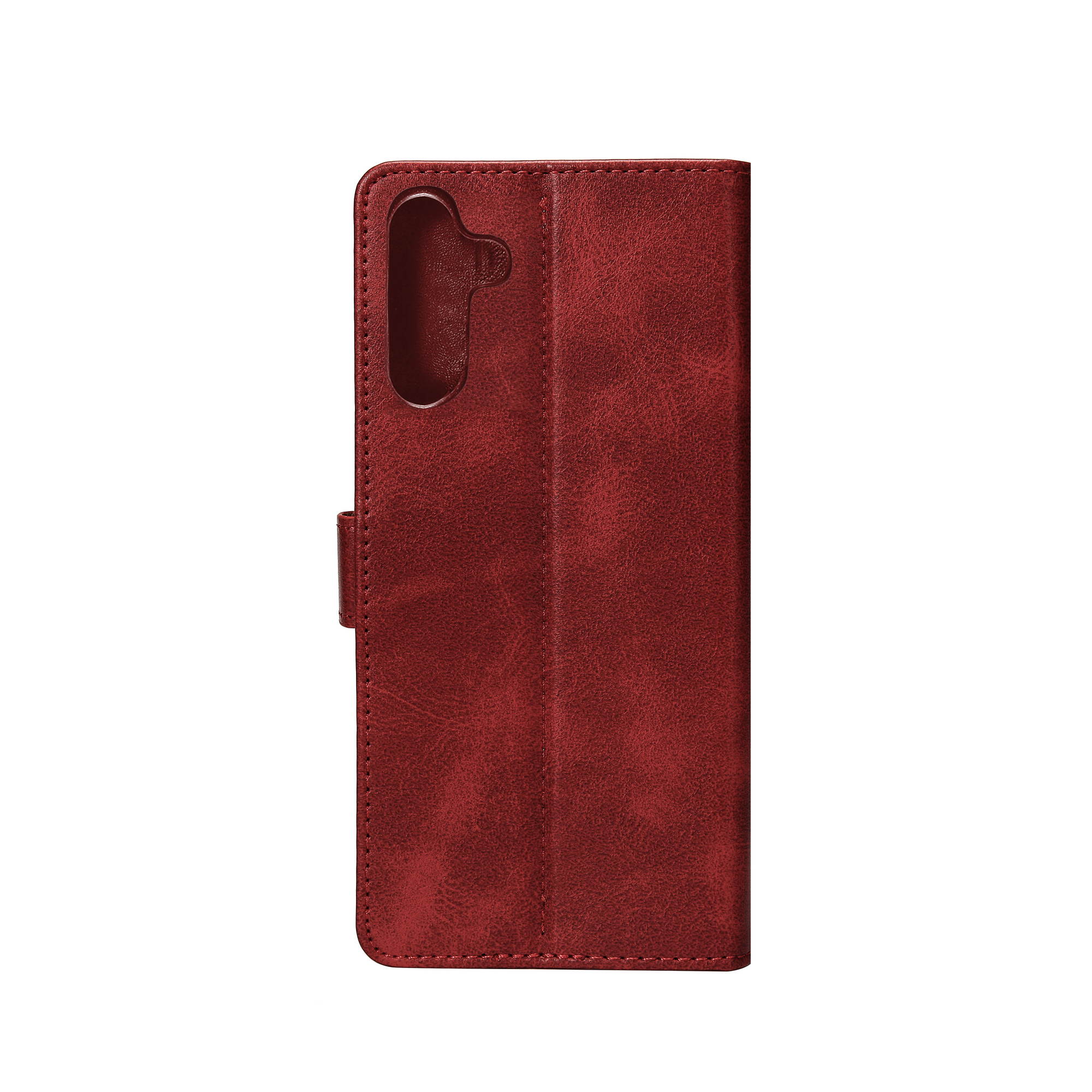 Rixus Bookcase For Samsung Galaxy A14 5G Dark Red