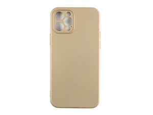 Rixus For iPhone 12 Pro Soft TPU Phone Case Gold