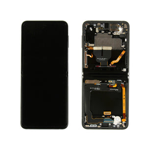 Samsung Galaxy Z Flip3 F711B Display And Digitizer With Frame Phantom Black Servicepack