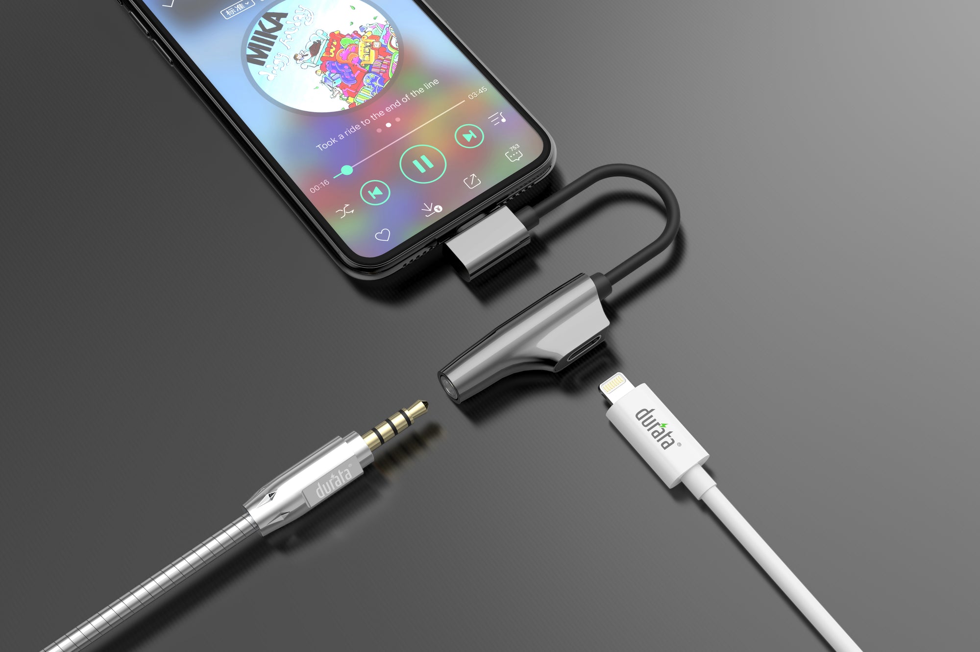 Rixus Adapter Charge And Audio Cable For Lightning