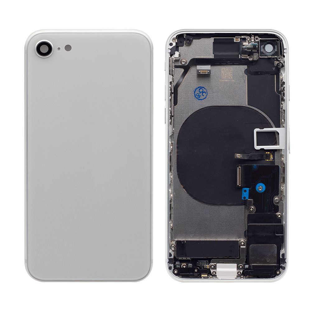 For iPhone 8 Complete Housing Incl All Small Parts Without Battery and Back Camera (White)